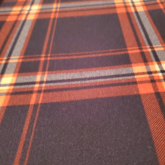 Selling Women's Plaid Blue & Maroon Button Up Long Sleeved Shirt - Picture 9 of 10